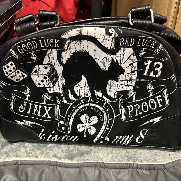 liquor brand Handbags - Liquor brand JINX PROOF BAD GOOD LUCK 13 handbag purse bag rockabilly punk